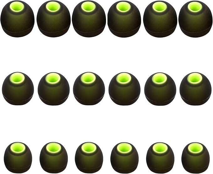 Earbud Replacement Tips - Silicone Ear Tips Fit Most In-Ear Earbuds (Inner Hole 3.8mm - 5.1mm) - 9 Pairs S M L
