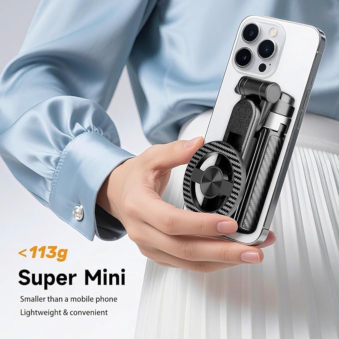 4-in-1 Multifunctional 360° Rotation Magnetic Selfie Stick, Mini Tripod with Detachable Wireless Remote & Portable Selfie Stick Tripod for Photograph, Recording, Travel Vlog，Live Streaming