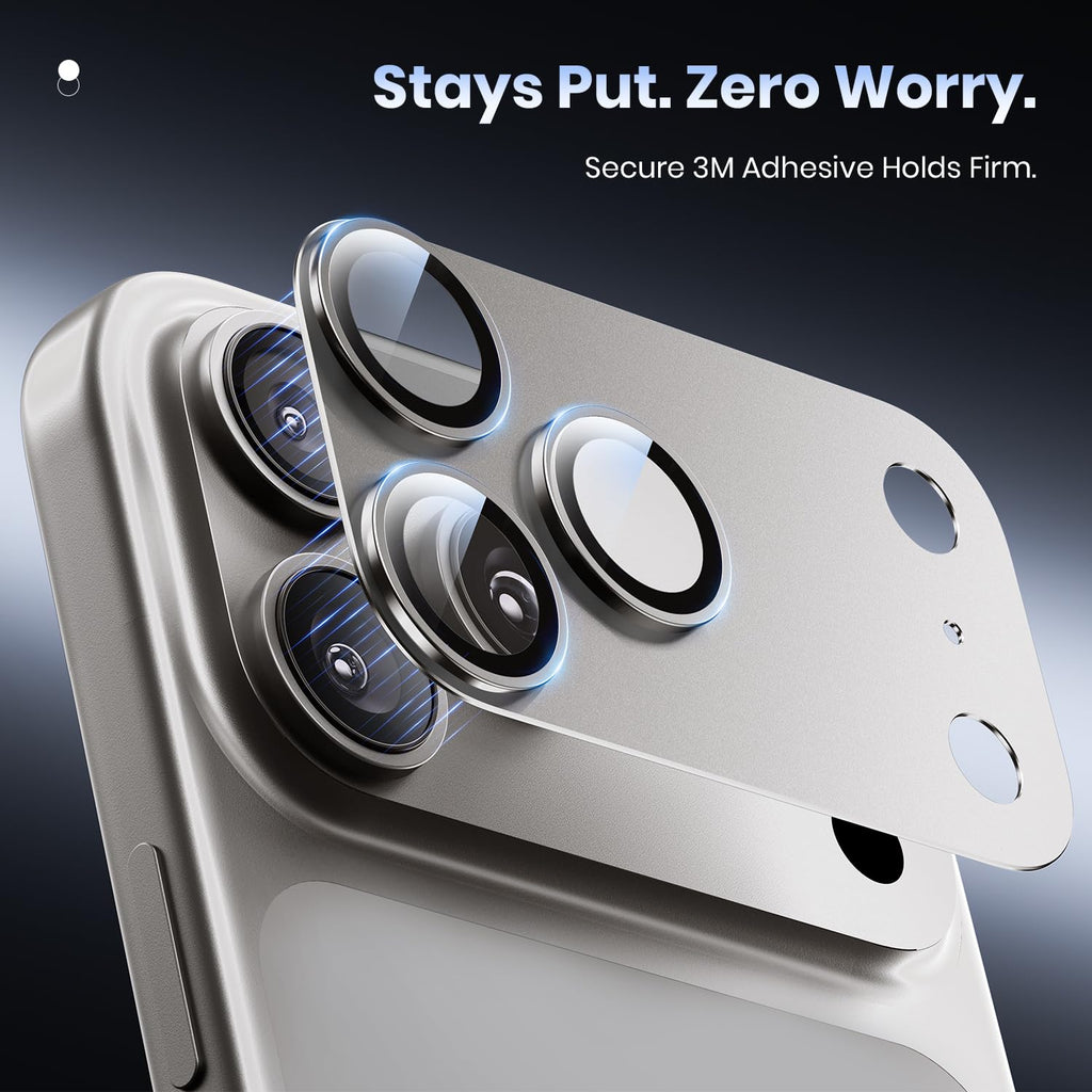 Hoerrye for iPhone 17 Pro Max Camera Lens Protector - 12FT Shatterproof