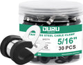 OURU 5/16 Inch Cable Clamps, Rubber Coated Insulated Clamps, 30pcs, 8mm