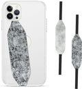 Phone Grip Strap - Pack of 2 Reversible Finger Holder for Phone Back, Customizable Anti-Slip Design, Wireless Charging Compatible Detachable Holder for iPhone - White
