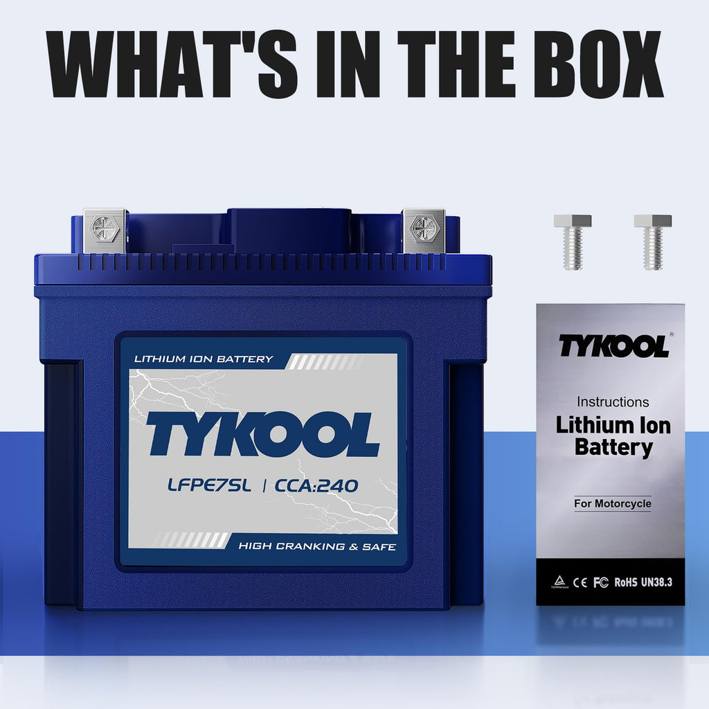 YTZ7S / YTX7L,12V 4Ah 240CCA LiFePO4 Motorcycle Battery, Powersports Battery for Honda KTM Yamaha Harely, Lithium Battery,For ATV, UTV, Snowmobile, Motocross, Lawn Mower, Jet Ski, Motorboat