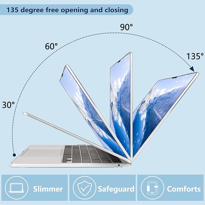 Compatible with MacBook Air 13.6 inch Case, M4 A3240/M3 A3113/M2 A2681 (Released 2025 to 2022), Hard Shell, Keyboard Cover, Screen Protector, Webcam Cover & Type-C Adapter, Pink Marble