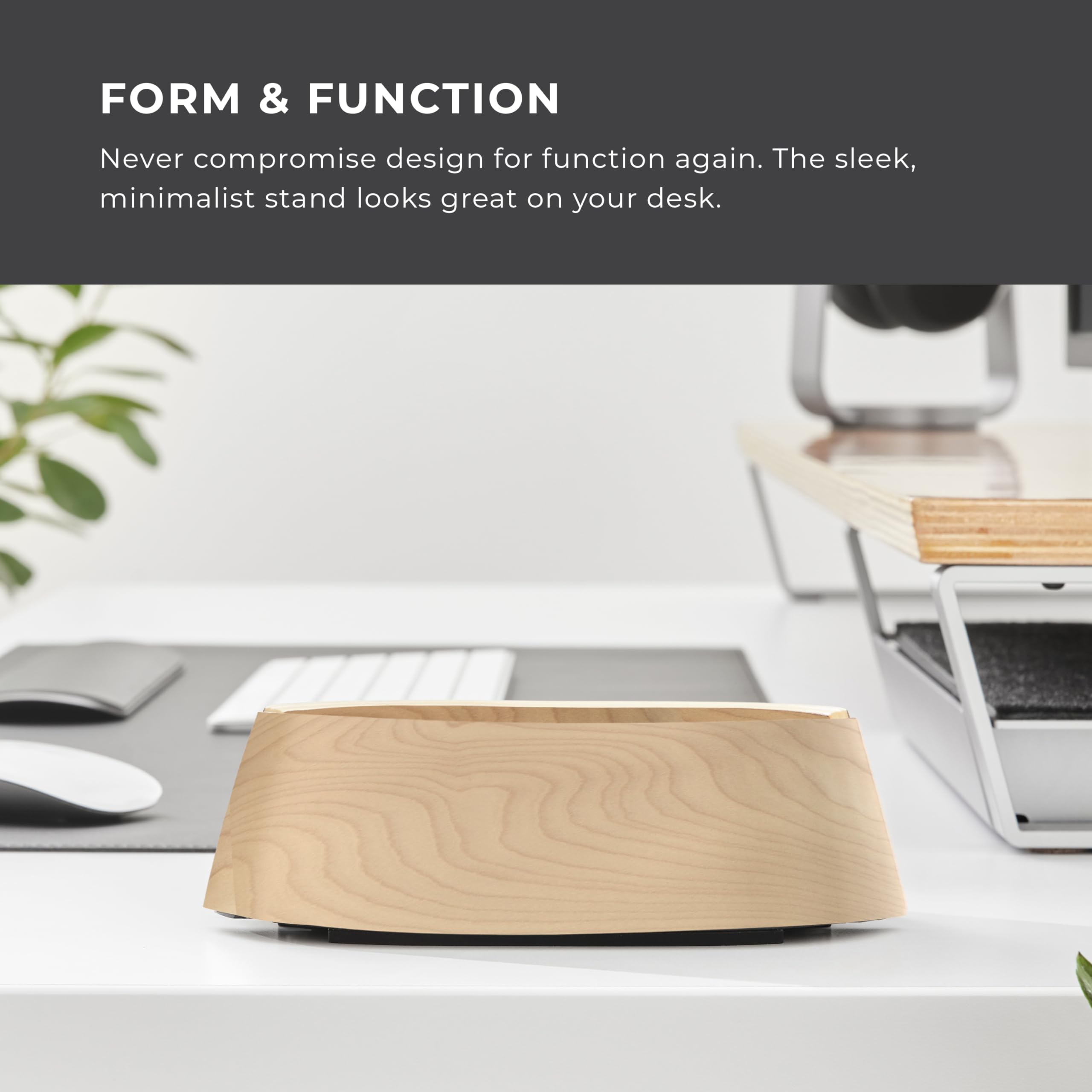 HumanCentric Vertical Laptop Stand in Maple Wood, Upright Adjustable Holder and Dock, Laptop Vertical Stand Fits MacBook Pro and Other Laptops.5" to 1.5", Clamshell Compatible