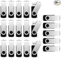 USB Flash Drive 32GB 20 Pack, Bulk USB 2.0 Flash Drives Thumb Drive Swivel Memory Stick Jump Drive Pen Drive,32 gig 20 Pieces