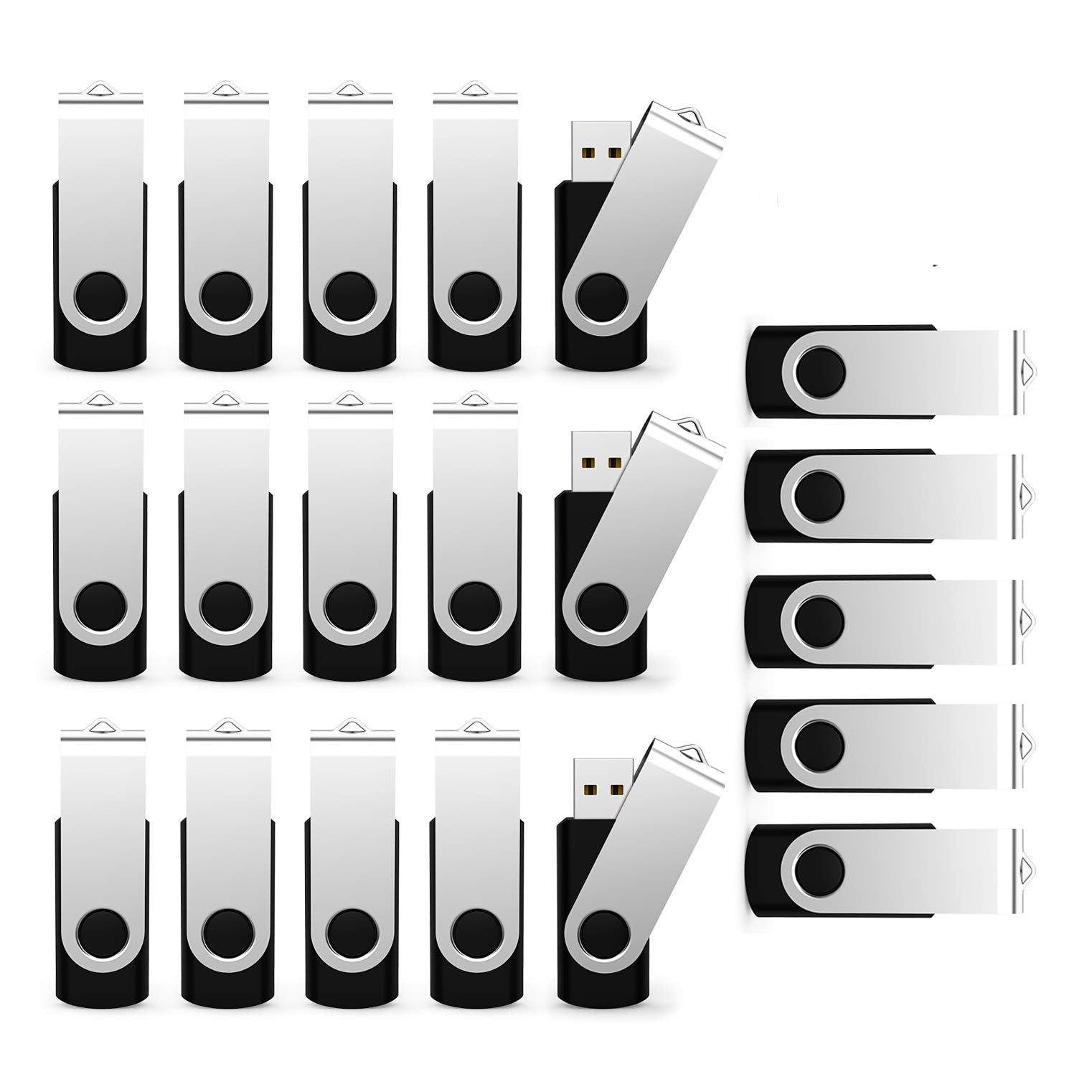 USB Flash Drive 128MB 50 Pack, Bulk USB 2.0 Thumb Drives Swivel Memory Stick Jump Drive Pen Drive,128MB 50 Pieces