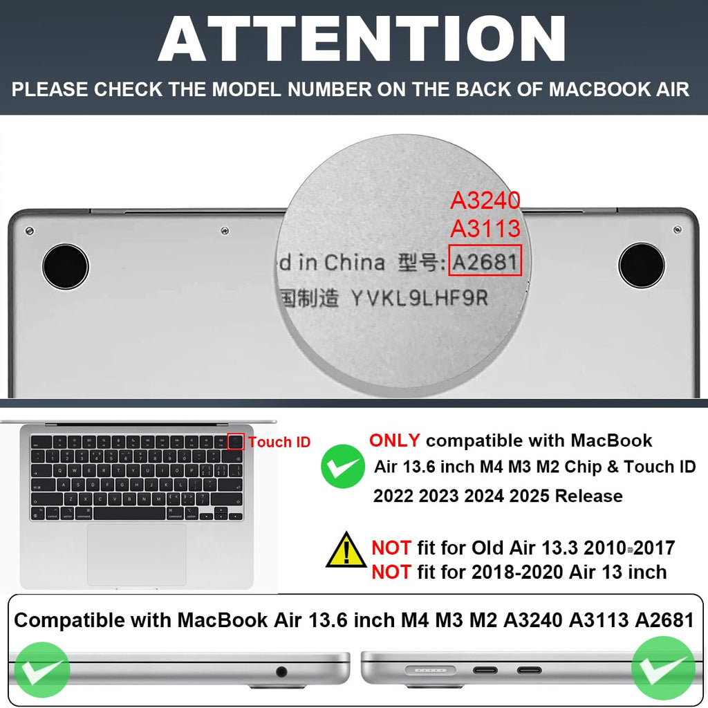 LCMOCICO for MacBook Air 13 Inch Case 2026 2025 2024 2023 2022 Release M5 A3449 M4 A3240 M3 A3113 M2 A2681, Scratch Resistant Plastic Hard Shell Case for MacBook Air 13.6 M5, Green Plants Flowers