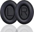 Replacement Earpads Cushions for Bose QuietComfort 35 & Quiet Comfort 35 II, Headphones Ear Covers Ear Pads for Bose QC35/QC35II/25/15 QC2 / Ae2 / Ae2i / Ae2W / Sound Link/Sound True-Black&Black