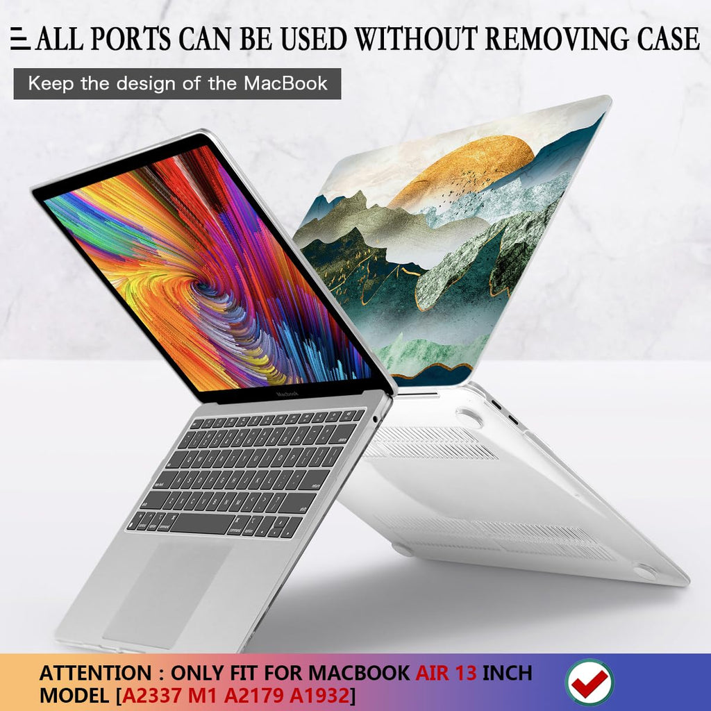 CISSOOK Compatible with MacBook Air 13 inch Case 2021 2020 2019 2018