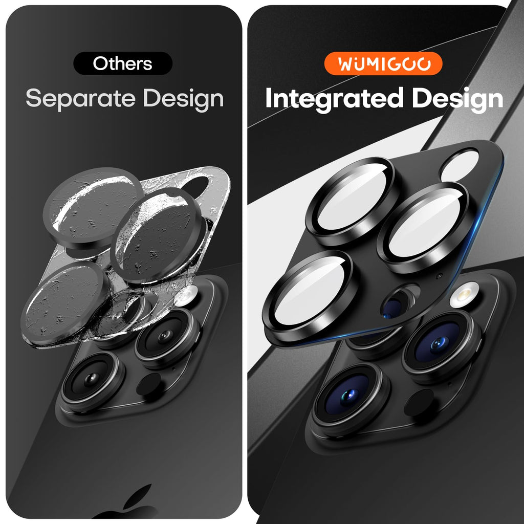 Wumigoo Camera Lens Protector for iPhone 16/15/14 Pro Max & 16/15/14 Pro