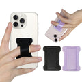 WUOJI Universal Phone Grip for Smartphones - Phone Holder for Hand for Back of Phone - Wireless Charging Compatible (Black Purple) 2PC