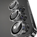 YWXTW Camera Lens Protector for Samsung Galaxy S25 Accessories [1:1 Fit & Ultra Clarity] 9H Tempered Glass Metal Individual Ring Camera Cover Screen Protector for S25, Case Friendly (Clear)
