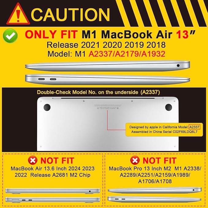 Batianda Design Case for M1 MacBook Air 13 Inch Model A2337 A2179 A1932 2021 2020 2019 Release,3D Stylish Designed Hard Shell with Keyboard Cover & Screen Protector, Vintage Flower
