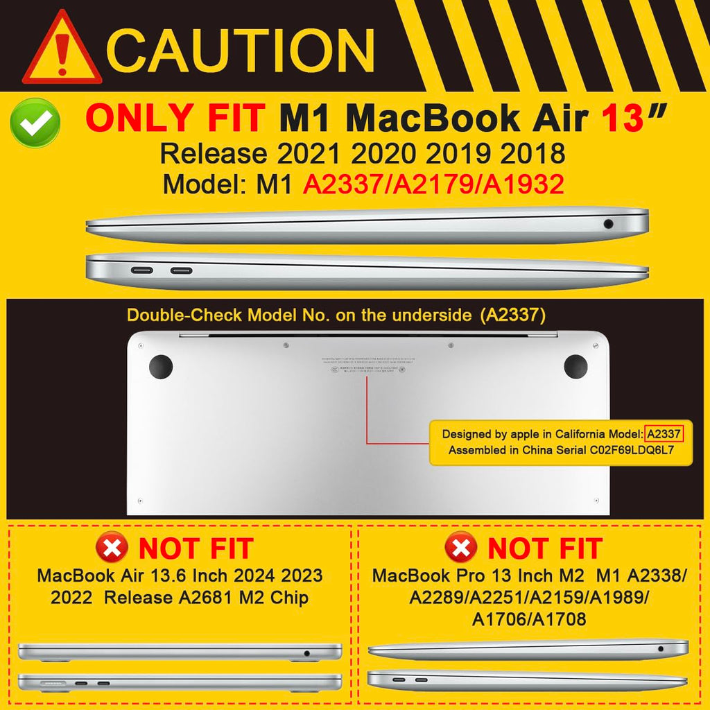 Batianda LumiArt Case for MacBook Air 13" M1 Chip, Wave