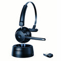 Mopchnic Bluetooth Headset, Wireless Headphone with Microphone for Computer, On Ear Bluetooth Headset with USB Dongle for Office Call Center Skype Zoom Meeting Online Class (Gray)