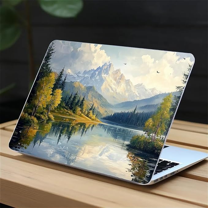 Compatible with MacBook Air 13.3 13.6 Inch Case 2022 2021 2020 2019 Plastic Hard Shell Case Cover,13.6 Air (A2681) M2 2022, Mountains and Trees