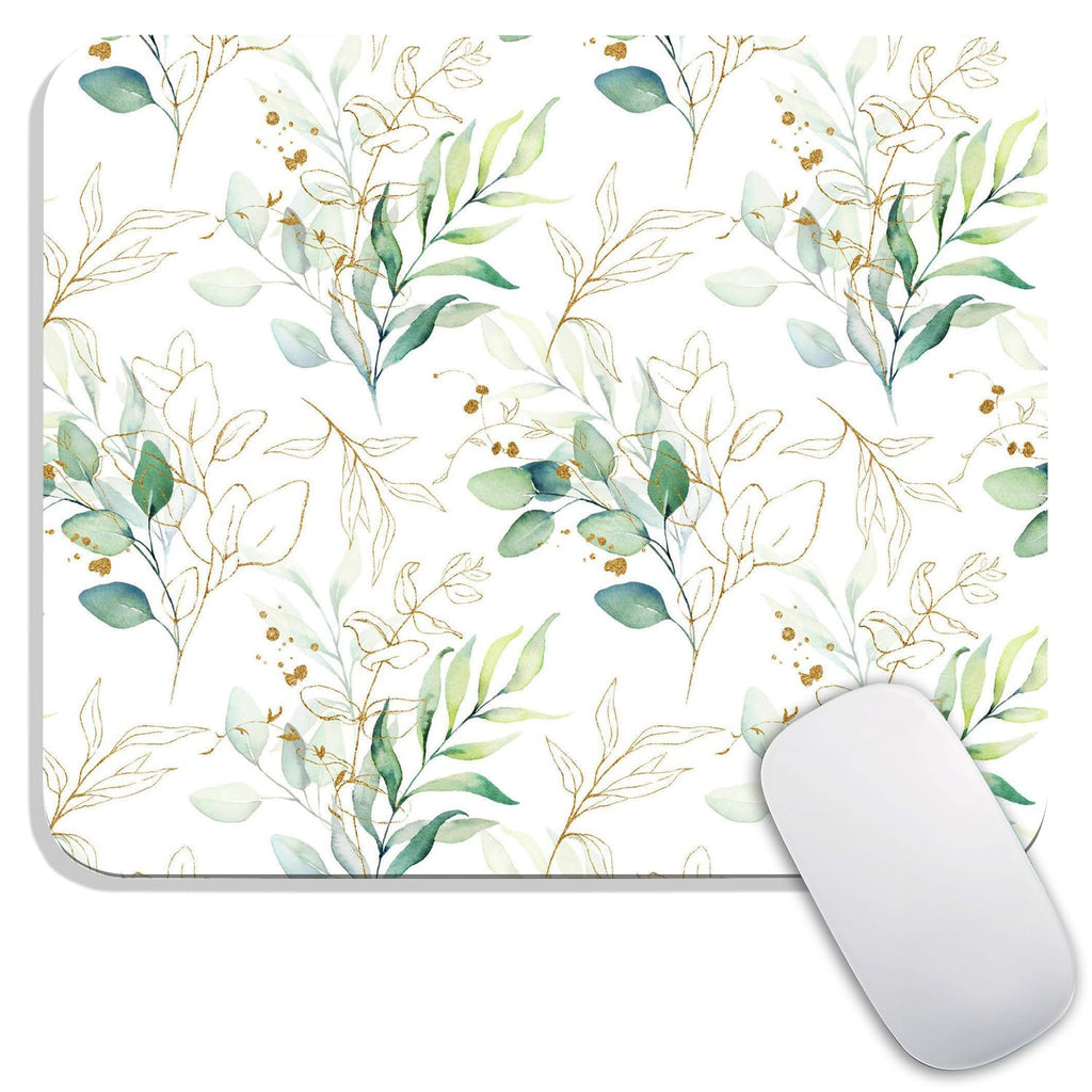 Armanza Square Mouse Pad Pretty Leaves, Personalized Premium-Textured Custom Mouse Mat Design, Washable Mousepad Cloth, Non-Slip Rubber Base Computer Mouse Pads for Wireless Mouse
