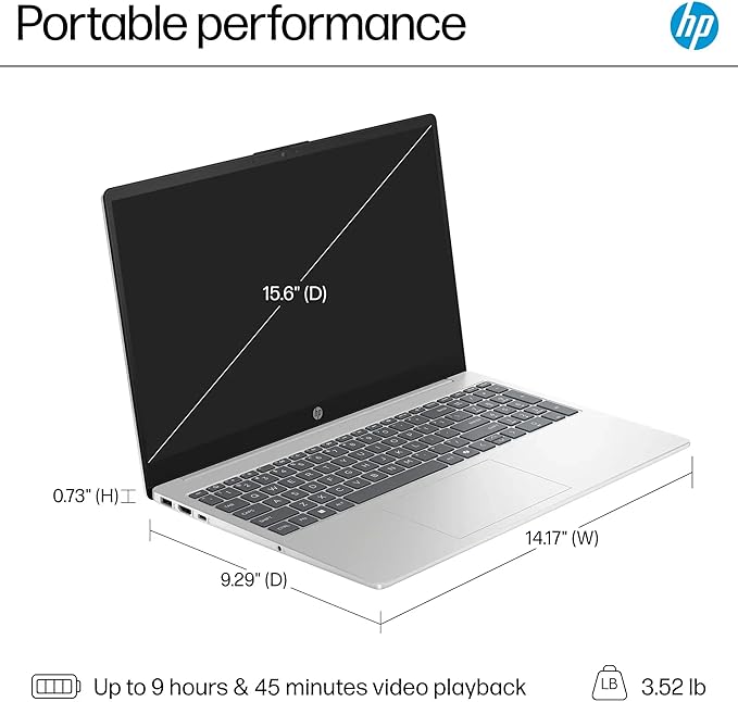 HP 15.6 Touchscreen Laptop Computer for Business, Intel 13th Gen i7-1355U(Up to 5.0 GHz), 15.6" FHD Touch Screen, 16 GB RAM, 512 GB SSD, Iris Xe GPU, Wi-Fi 6, HD Webcam, Windows 11 Pro, w/Accessories