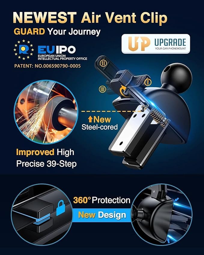 VANMASS [2025 Upgrade Phone Holders for Your Car [Super Suction Cup] Cell Phone Mount Car Dashboard Window Vent Desk Fit for iPhone 16 Pro Max 15 14 Universal Handsfree Automobile Vehicle Cradle