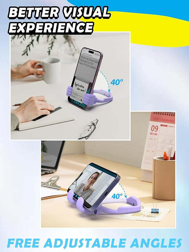 Back to School Supplies Gifts for Teen Girls Boys Cell Phone Holder: Funny Gifts for Kids Her Him Women Adults Tween Teenage 2025 Thumbs Up Phone Stand Birthday Stocking Stuffers Trendy Stuff Ideas