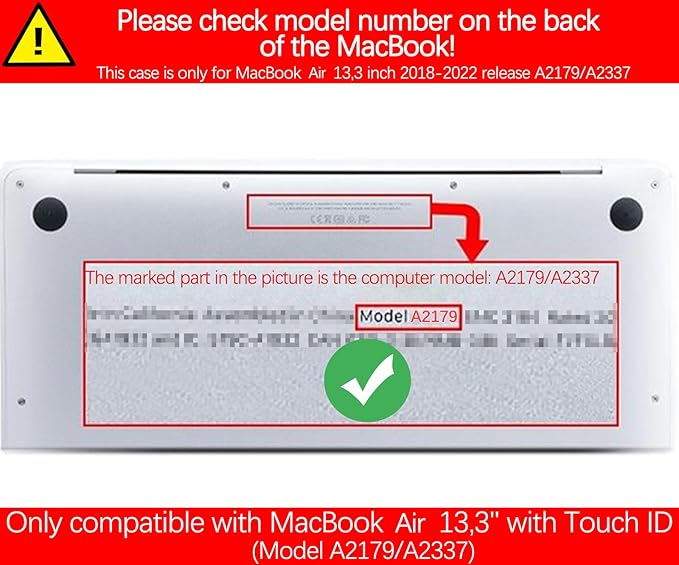 Berkin Arts Compatible with MacBook Air 13 inch Cover, 2022-2018 Release A2179/A2337 M1 with Touch ID with Keyboard Cover & Screen Protector American Scene Painting (Nighthawks by Hopper)