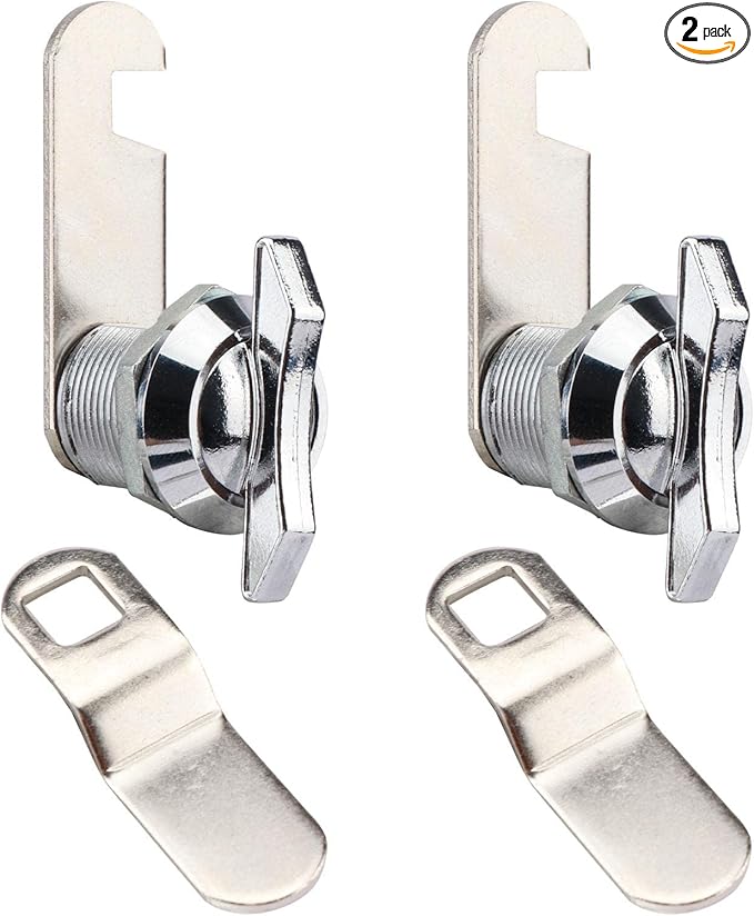 Thumb Operated Offset Cam Lock,Replacement Keyless Compartment Latch, Non-Locking Compartment Lock for RV, Camper, Vehicles, Storage Door Cabinet Mailbox Drawer(Color:S: 19 x 16mm)
