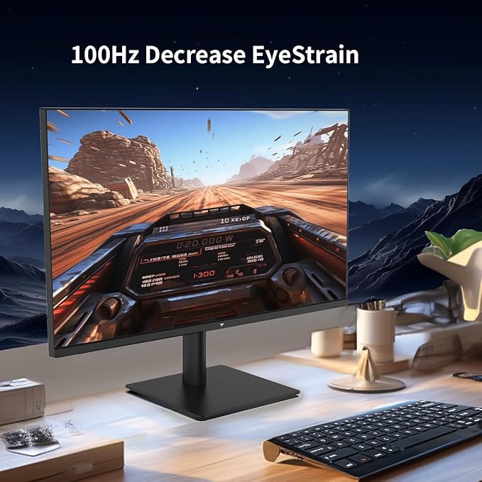 KTC 27 Inch QHD(2560 * 1440) 100Hz Computer Monitor - IPS Panel, Anti-Blue Light Screen, 100% High Color Gamut, 123% sRGB, Support FreeSync and GSync, PC Monitor for Casual Gaming and Working