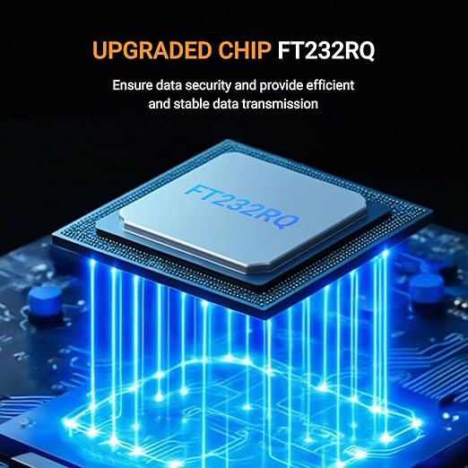 USB to DB9 Male RS232 Serial Converter Cable for Us232R Converter Adapter Cable with Chip FT232RQ -Supports All Computer Systems, Up to 1M Transmission Rate, 1M(3.28ft) Long,No Driver Needed