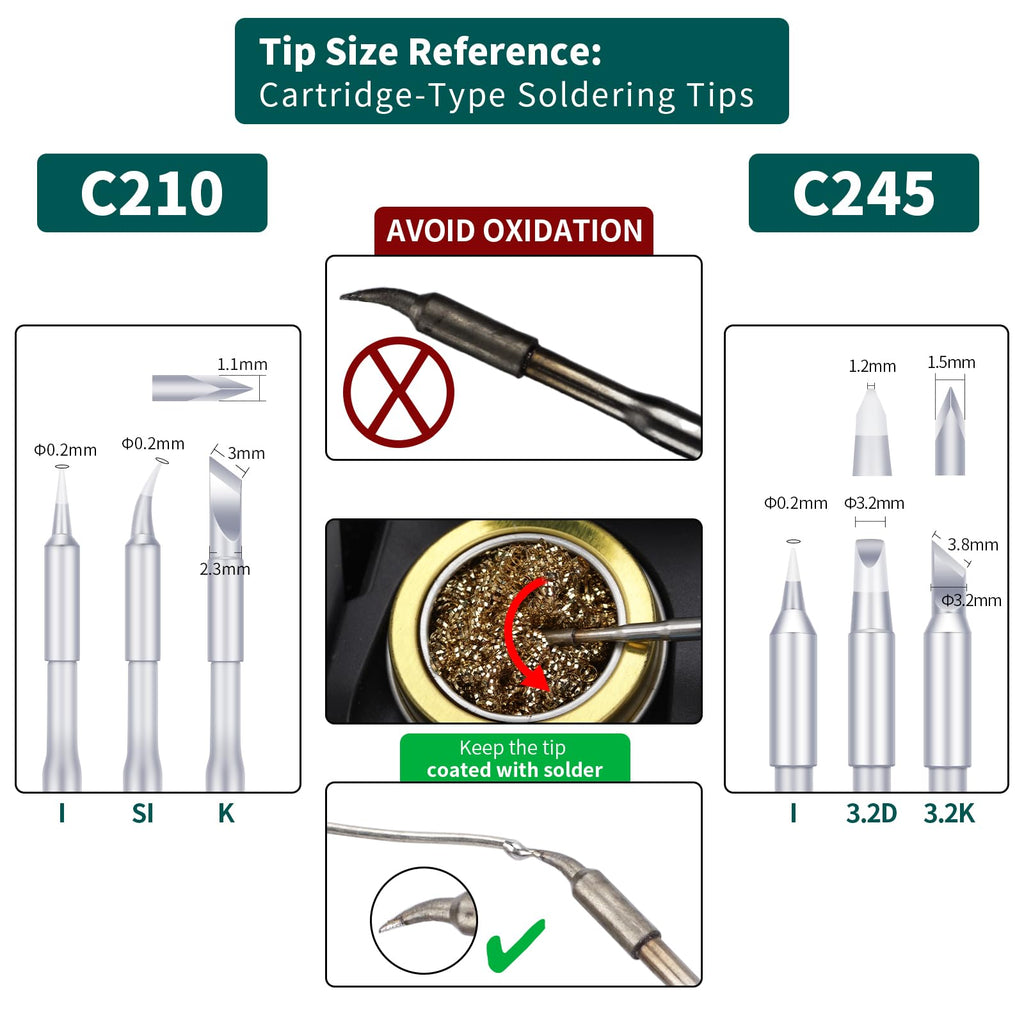 YIHUA 982 Precision Soldering Iron Station Kit with Digital LCD Display, 210 Soldering Tip Cartridge Compatible, Solder Wire Dispenser and, 4 Memory Channels, Auto Shutdown, Rapid Heating