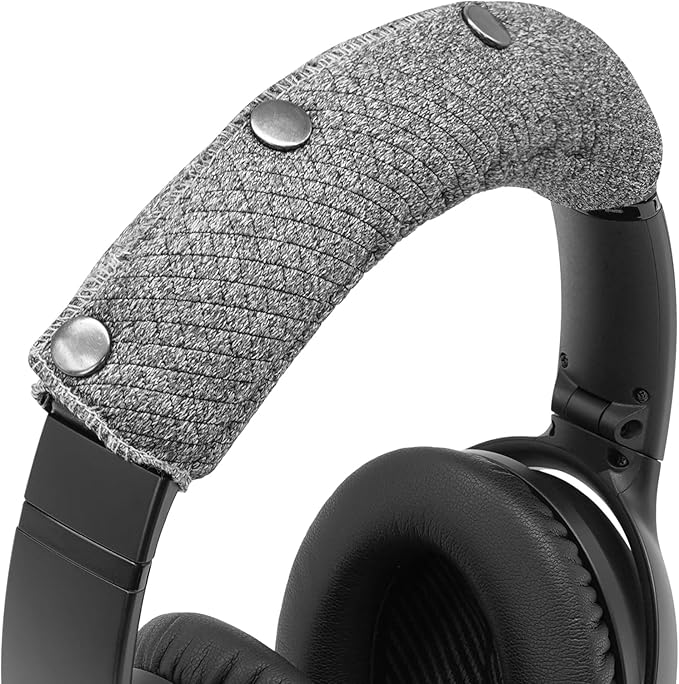 GEVO Replacement Headphone Headband Cover for Bose QC35,QC25,Beats Studio2/ 3,Skullcandy,JBL,Jlab Headphones,Headband Cushioning Pad Protects Repair Parts,Easy Installation,No Tools Required (Gray)