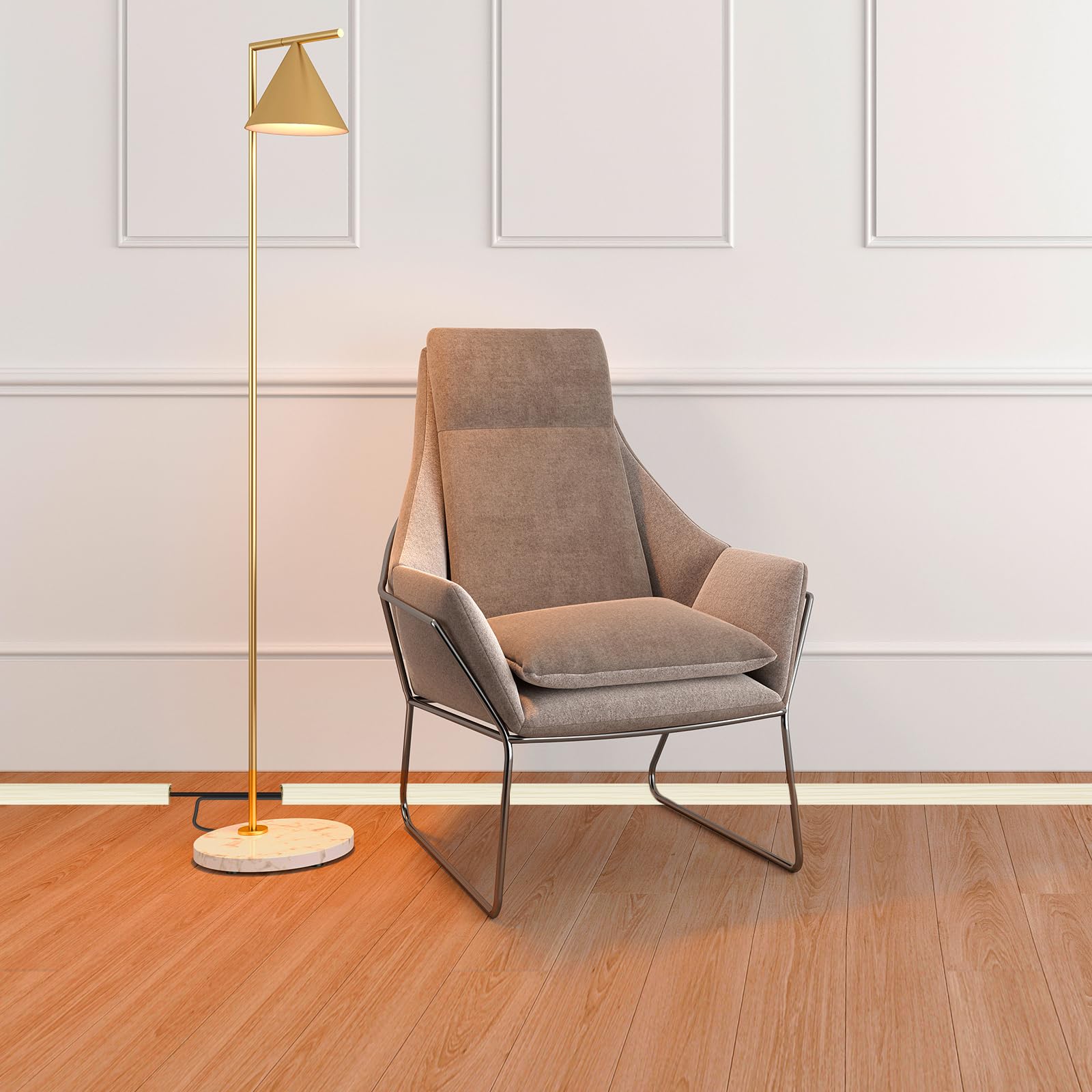 Floor Cord Cover Self Adhesive Cord Hider,10FT Cable Management, Extension Strip Protector for Wires, Prevent Cable Trips for Offices, Gyms, Exhibitions Cavity:0.51"(W) x 0.3"(H) Yellow Wood
