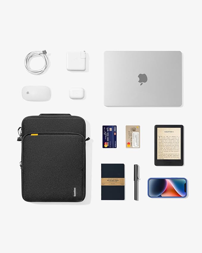 tomtoc Protective Laptop Sleeve for 13 Inch MacBook Air M4/A3240, M3/A3113, M2/A2681, M1/A2337, MacBook Pro 13 M2/A2686, M1/A2338, 2024 Surface Pro AI PC, Water-Resistant MacBook Case
