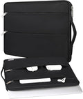 Voova Laptop Sleeve Carrying Case 14 15 Inch Compatible with MacBook Air 15 M2/M3/M4 2022-2025, MacBook Pro 15, Hp Chromebook 14, Waterproof Slim Computer Cover Bag,Black