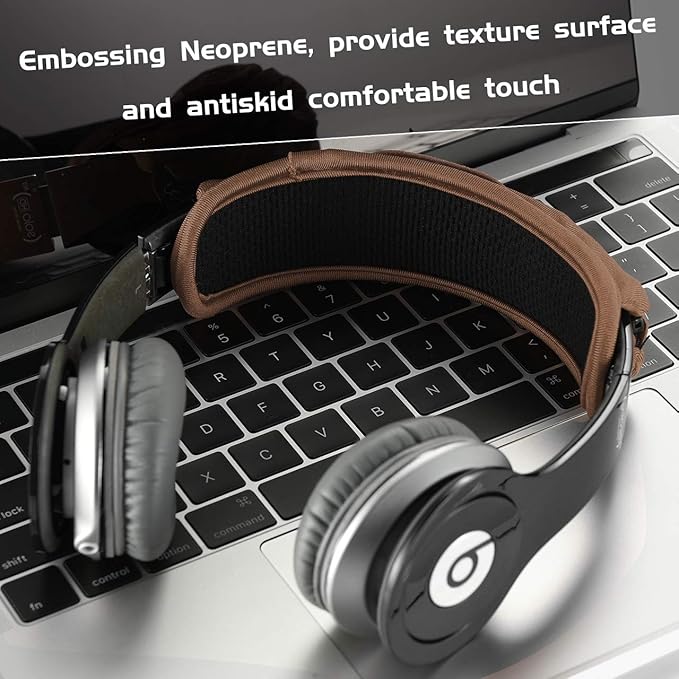TXEsign Universal Replacement Headband Cushion Pad Cover Protector Compatible with ATH M50X, QC 35i/35ii, QC25, Solo 2/Solo 3, Studio 2/3 Headphones (Brown)