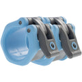 Lock-Jaw Barbell Collars HEX Olympic Barbell Clamps 2 Pcs – Heavy Duty Bar Clamps for 2” & 50mm Olympic Bars – Secure Weight Bar Clamps for Strength Training & Home Gym Accessories – Light Blue