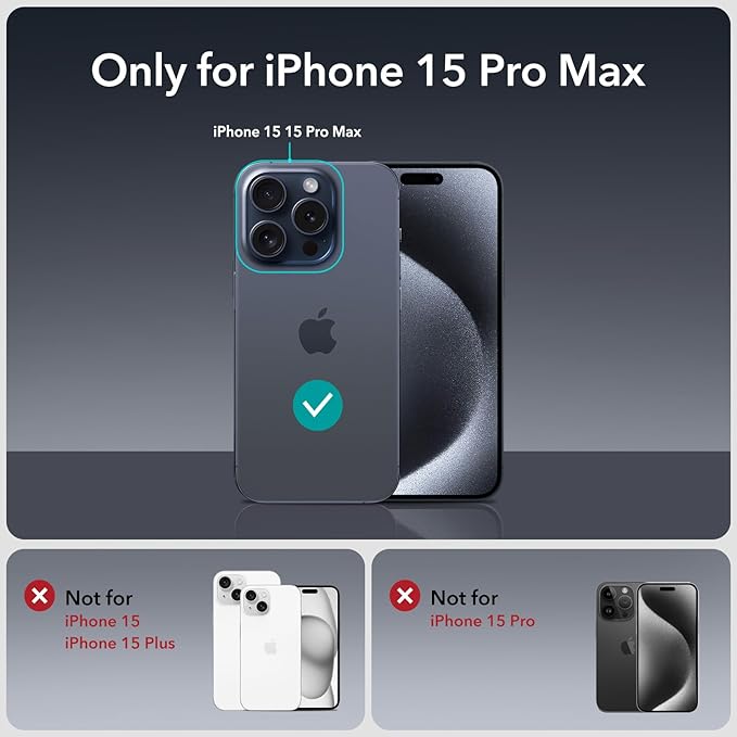 ESR 3+1 Pack for iPhone 15 Pro Max Privacy Screen Protector Set, Anti-spy Tempered-Glass Privacy Screen Protector, Micro-curved Edges, Case Friendly, 3-Pack with 1 Set of Camera Lens Protector