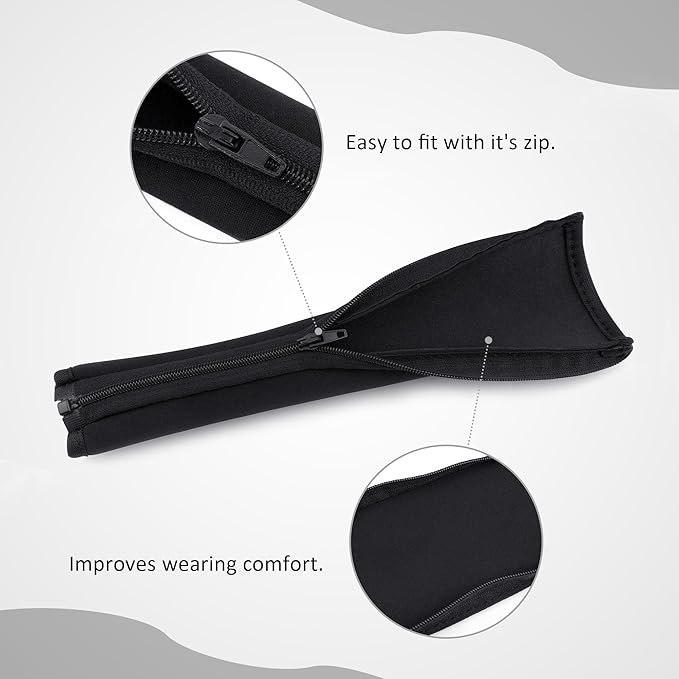BlingKingdom Headphone Headband Cover Headphones Replacement Band Headband Protector with Zipper (Black)