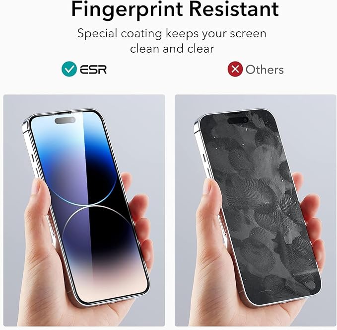 ESR 3 Pack for iPhone 14 Pro Screen Protector, [9H Hardness] [Military Grade Shatterproof] Tempered Glass Film with Easy Installation Tool, HD Clear, Scratch Resistant