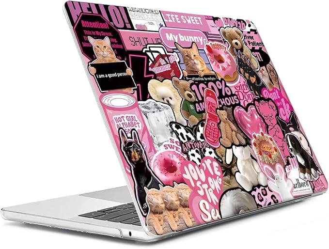 for 2025 2024 2023 2022 MacBook Air 13 inch Case M4 A3240 M3 A3113 M2 A2681 with Touch ID& 13.6" Liquid Retina Display, Plastic Hard Shell&Keyboard Cover&Screen Film&Webcam Cover, Puzzle