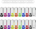 Flash Drives 2GB 20 Pack, Wooolken USB 2.0 Thumb Drives with Keychains Memory Stick USB Drive Pendrive for PC Laptop Computer (Mixcolors)