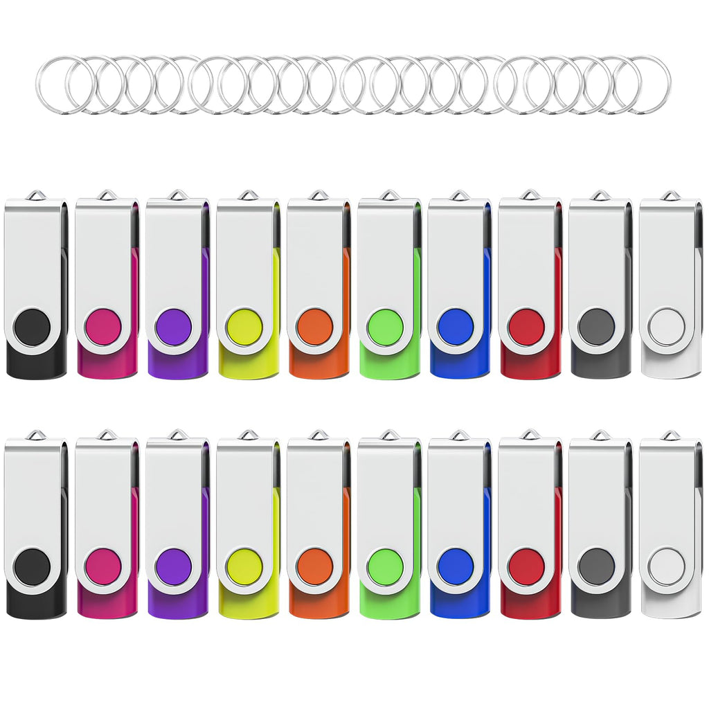 16GB Flash Drive 10 Pack, Wooolken USB 2.0 Thumb Drives Memory Stick