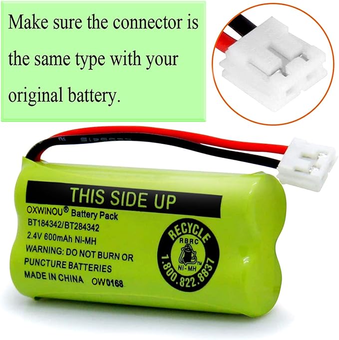 2.4v BT184342 BT284342 BT18433 BT28433 BT183348 BT283348 BT-1011 Replacement Battery Compatible with Phone CS6209 CS6219 CS6229 DS6151 89-1330-01-00 CPH-515D(3-Pack)