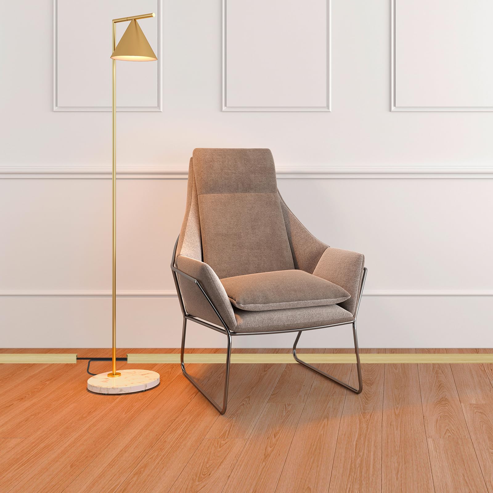 Floor Cord Cover Self Adhesive Cord Hider,3.3FT Cable Management, Extension Strip Protector for Wires, Prevent Cable Trips for Offices, Gyms, Exhibitions Cavity:0.47"(W) x0.35(H) WoodLightyellow