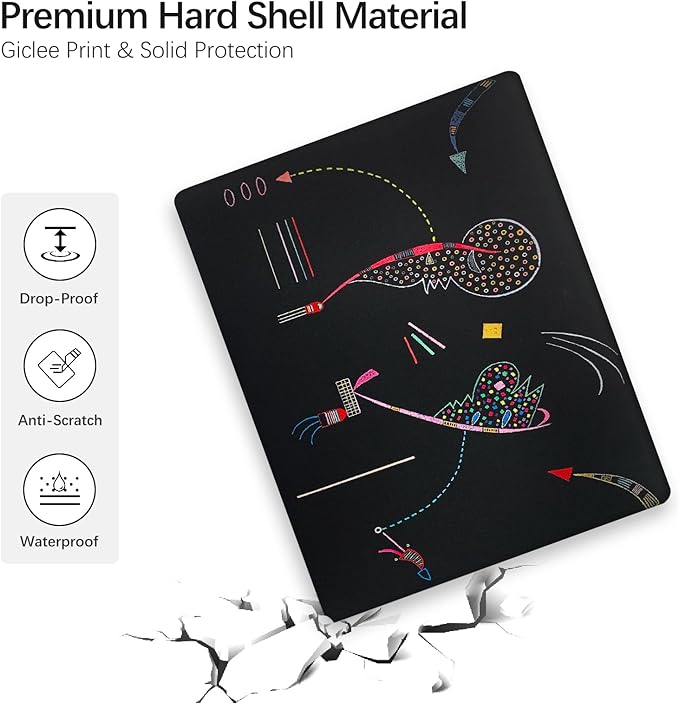 Berkin Arts for MacBook Pro 16 Inch Cover A3403 A3186 A2991 A2780 A2485 (2024-2021) with M4/M3/M2/M1 Pro/Max Chip with Keyboard Cover & Screen Protector Naive Art Illustrated (Two Sides by Kandinsky)