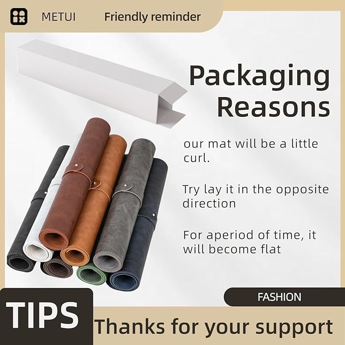Leather Desk pad for Computer and laptops, Ideal for Gaming and Office use, Large Mouse pad and Keyboard mat,Desk mat for Man. A complimentary Wrist pad and Phone Stand.(Gray-White, 17.7" x 39.37)