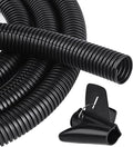 CrocSee 25ft - 1/4 inch Flame Retardant Split Wire Loom Tubing with Installation Tool - Flexible Wire Covers Cord Protectors - Black