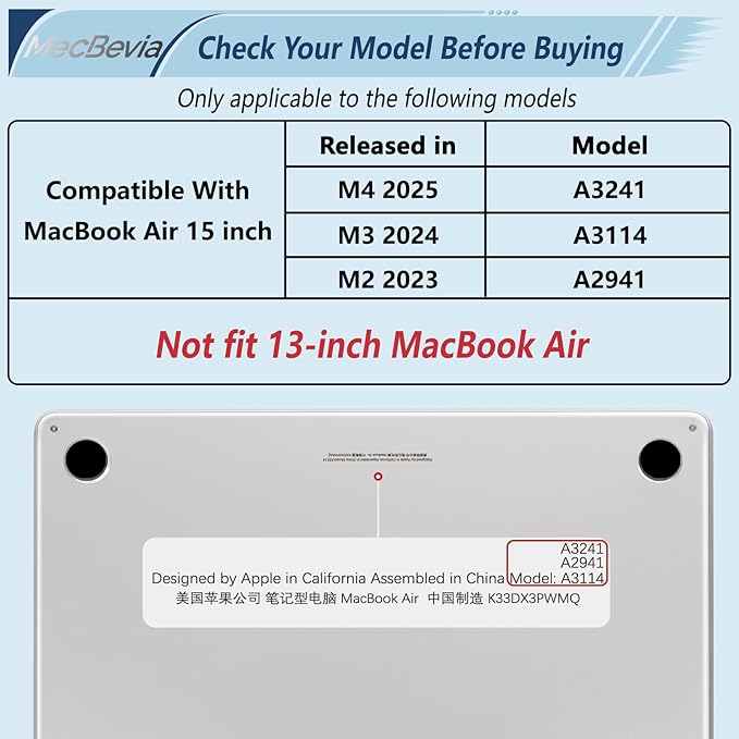 Compatible with MacBook Air 15 inch Case, M4 A3241/M3 A3114/M2 A2941 (Released 2025 to 2023), Hard Shell, Keyboard Cover, Screen Protector, Webcam Cover & Type-C Adapter, Vector Flower2