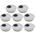 BOPOREAE Desk Grommet 2" (50 mm), Desk Cord Hole Cover, Cable Grommet ABS Plastic, Desk Hole Grommet for Office and Home Table Cable, Detachable Cable Cord Organizer (Silver Sand 8 Pcs)