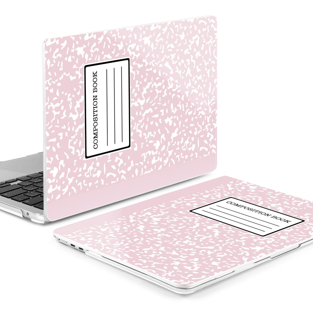 MEEgoodo Case for M5/M4/M3/M2 MacBook Air 13 inch Case 2026 2025 2024 2022, Fit Model A3449/A3240/A3113/A2681, Laptop Hard Shell Compatible with MacBook Air 13.6-inch, Pink Composition Book