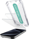 Smartish® iPhone 15 Plus Screen Protector - 2-Pack Tempered Glass Screen Protectors - Tuff Sheet - 9H Easy Install Frame [Scratch Resistant] Case-Friendly- Dynamic Island for Apple iPhone 15 Plus